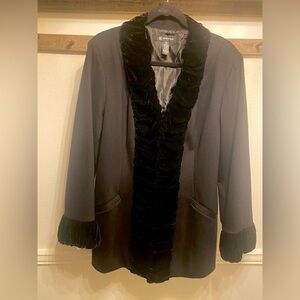 INC International Concepts Jacket/Blazer w/Velvet  Neck Center & Sleeves Sz XL